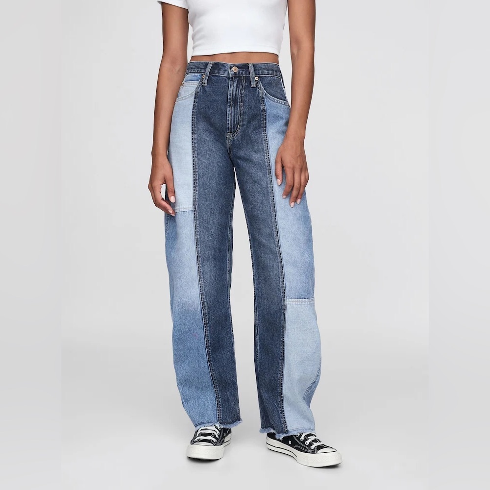 GAP Two-Tone Blue Boyfriend Jeans